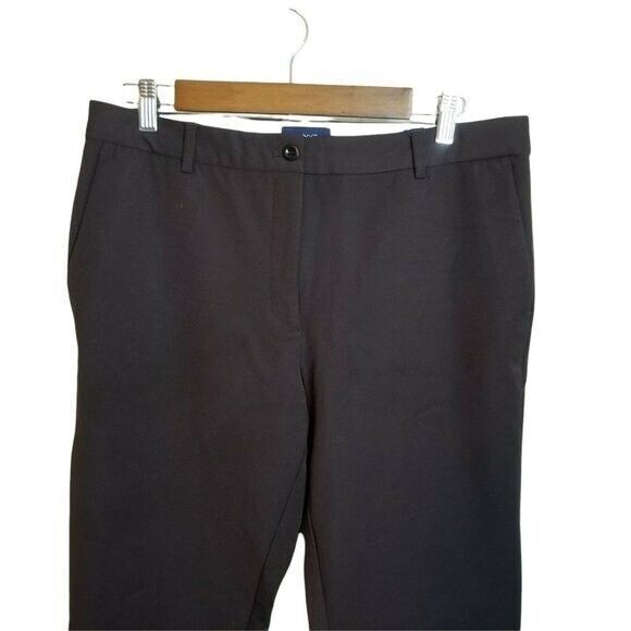 Gant Womens Size 14 Black Coffee Solid Tapered Dress Pants - Picture 5 of 11